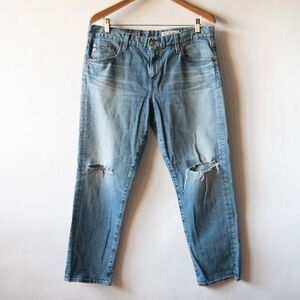 Ag Adriano Goldschmied Sexy Ex Boyfriend Slim Jeans Torn Knees